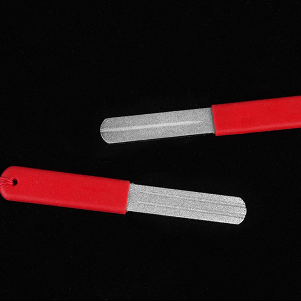 2 шт. точилка для рыболовных крючков алмазный шлифовальный камень портативный инструмент для заточки крючков двухсторонний напильник для заточки рыболовных крючков