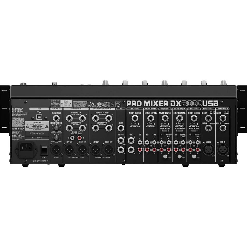 Behringer DJ Mixer USB Audio Interface 7ch PRO MIXER DX2000USB