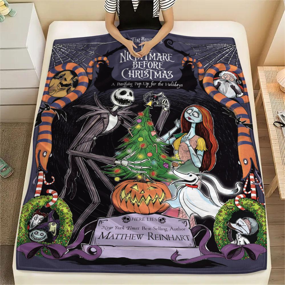 Nightmare Before Christmas printing Flannel Blanket Bedroom Sofa Camping Warm blanket Gifts for family and friends-MJ020