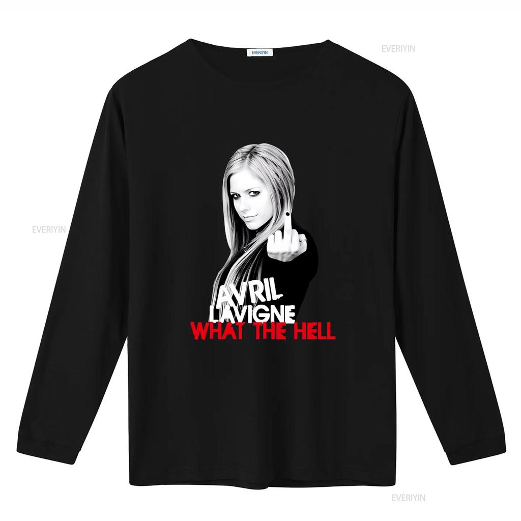 Avril Lavigne What The Hell T Shirt Canadian Singer Inspired Design for Fans vintage Washed graphic streetwear designer clothes