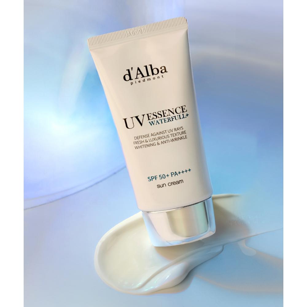 d'Alba Waterful Essence Sun Cream SPF50+PA++++ 50ml 2pcs + Balancing Vegan Gel Cleanser 15ml, 50ml, 2pcs