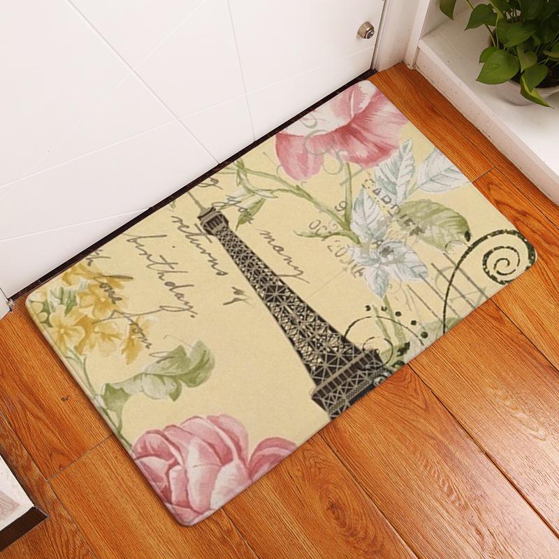 Nordic Butterfly Print Entrance Door Mat Front Door Welcome Mat Washable Bathroom Non-slip Mat Porch Bedroom Carpet