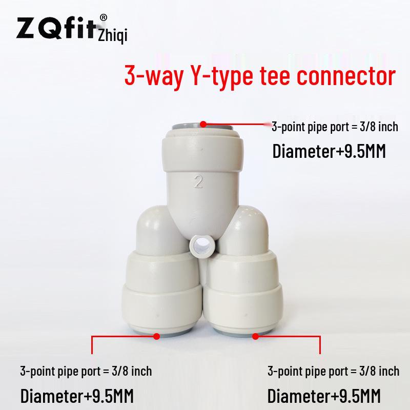 Three-Way Cardless Quick Connector RO Water Purifier for Household Use with 2, 3, and 4-Point PE Pipe Fittings