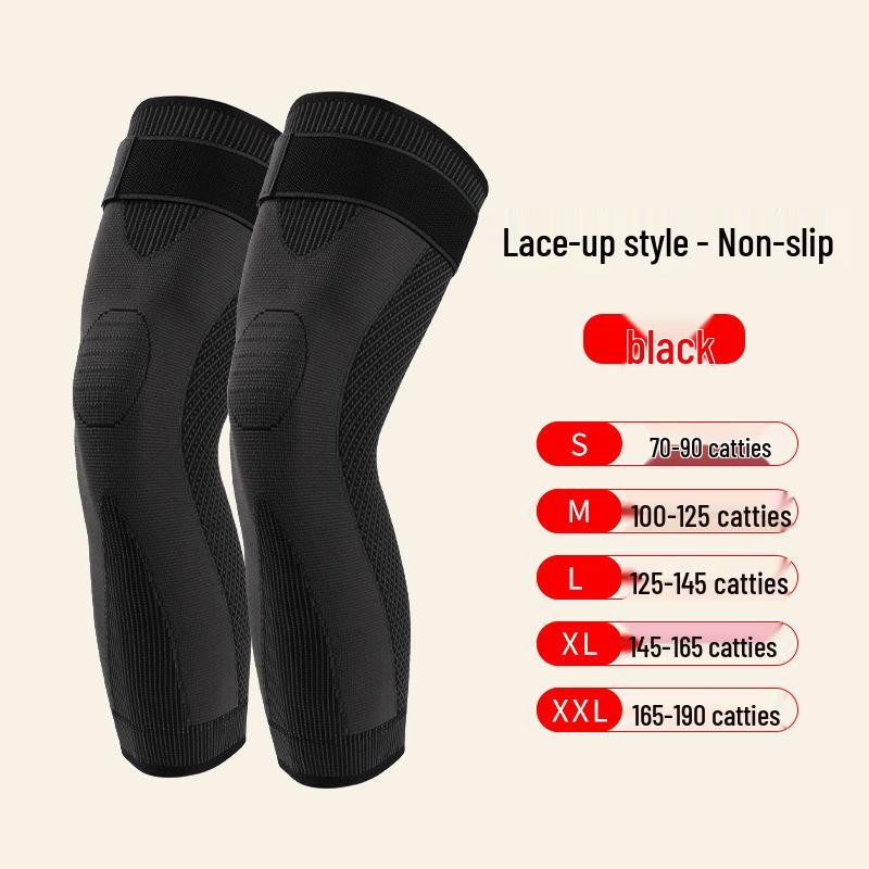 Men's Fleece-Lined Knee Support Sleeves - Non-Slip, Warm Compression for Sports and Cold Legs