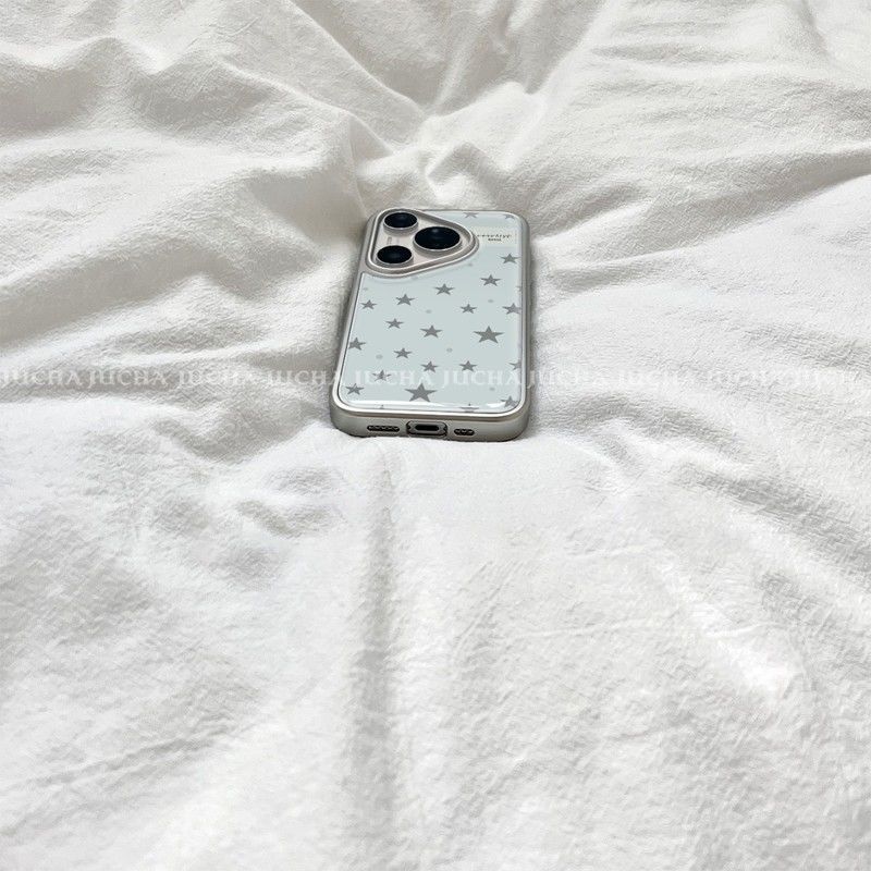 Applicable to Huawei purapro mobile phone case light luxury niche HUAWEIpuraultra silver edge gray star