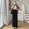 Acetate Fleece Milk Fu Yamamoto Wide-leg Pants Women's Spring and Summer New High-waisted Drape Small Lazy Wind Ice Silk Pants