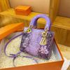 Snake-patterned Hand-held Princess Bag, Fashionable Single-shoulder Crossbody Bag, Trendy Women's Bag
