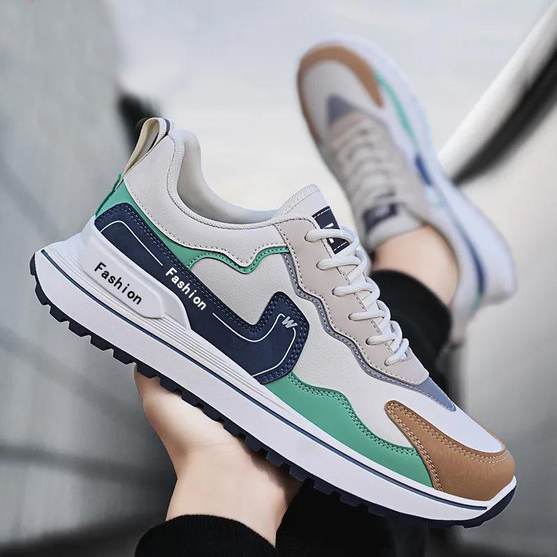 Весна и осень мужские уличные ультралегкие утренние кроссовки 2024 года новые модные универсальные молодежные студенческие повседневные спортивные туфли