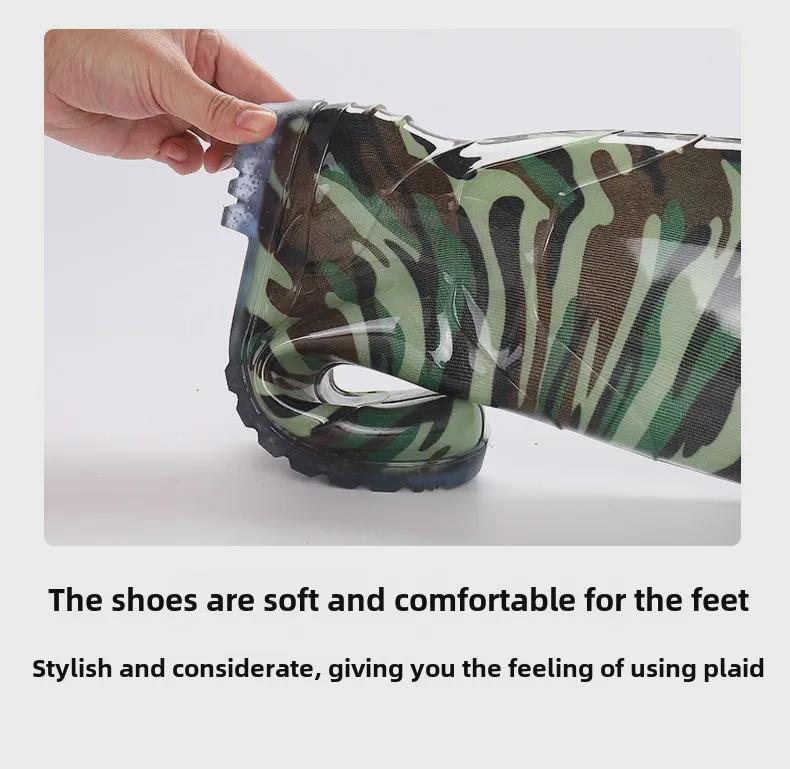 Бесплатная доставка: Мужские высокие резиновые сапоги, теплая сетка, нескользящие, износостойкие, строительные, с длинным берцем, резиновые водолазные сапоги.