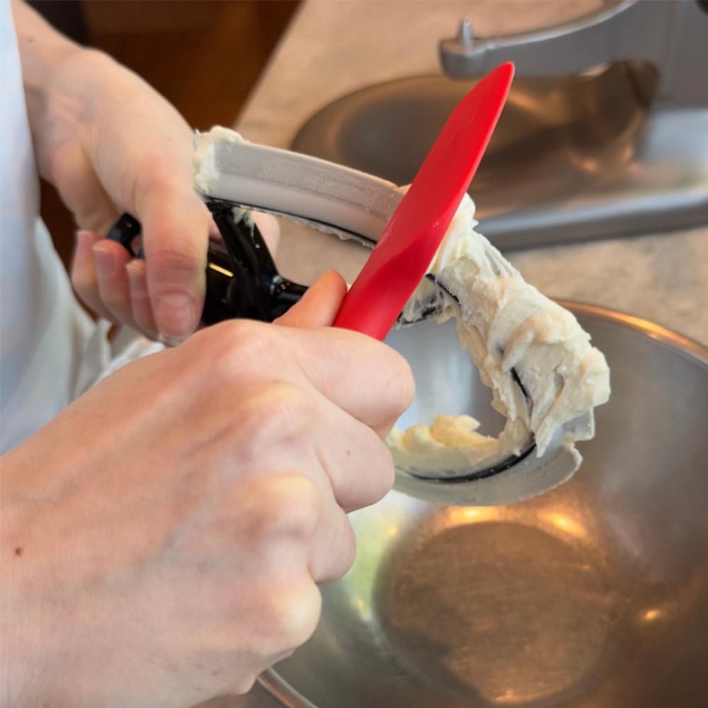 Силиконовая лопатка-взбиватель - Для стационарного миксера KitchenAid - Совместима с красным скребком