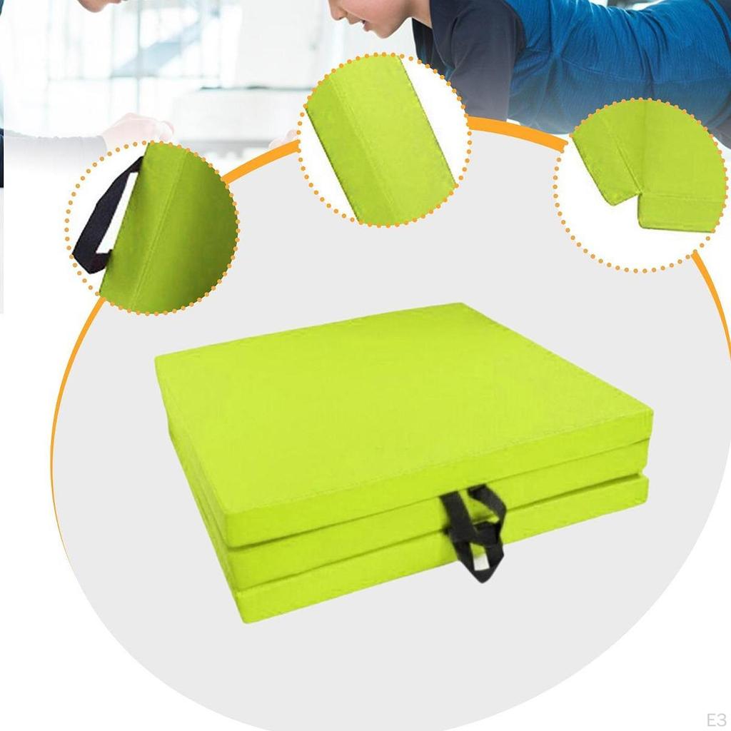 Коврик для упражнений складной, легко хранить, с ручками, водонепроницаемый, для растяжки, для женщин и мужчин