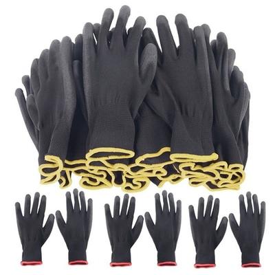 Перчатки защитные строительные с черным покрытием PU Grip Palm Coating, рабочие перчатки, защита садовых принадлежностей