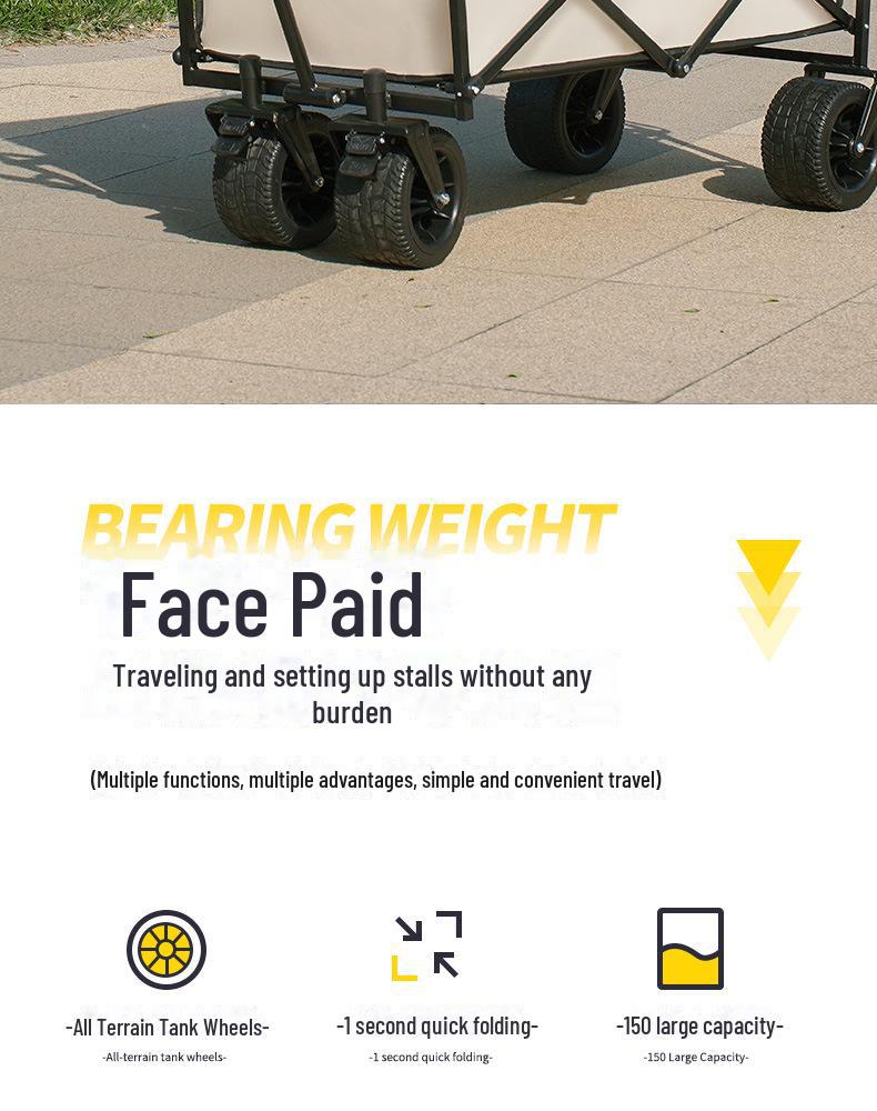 Складная тележка для кемпинга на открытом воздухе от производителя: Большой пикниковый прицеп и детская лежачая тележка