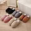 Autumn and Winter Lace Fashion Cotton Slippers Men's and Women's PVC Thick Bottom Indoor and Outdoor Warm Cotton Slippers