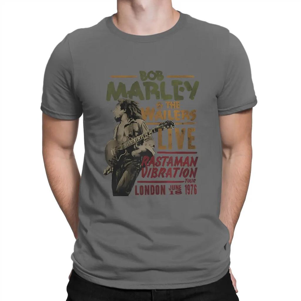 Wailers Live T Shirts for Cotton Funny T-Shirts Crew Neck B-Bob Marley Music Tee Shirt Short Sleeve Clothes Classic Unisex