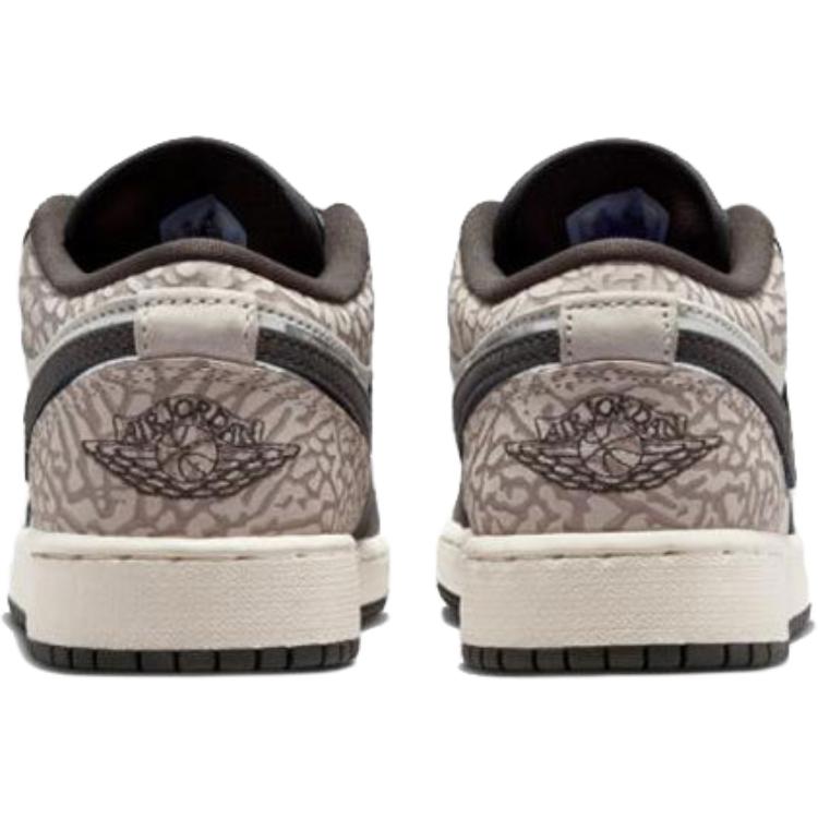 Кроссовки Air Jordan 1 Low SE GS Sail Deep Pewter Детские Серый Gamma-Grey Game-Royal IU2269-100