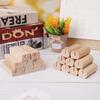 Simple Wooden Table Numbers Holder Retro Clamps Stand Photos Clips Round Shape Base Desktop Decoration Wedding Supplies