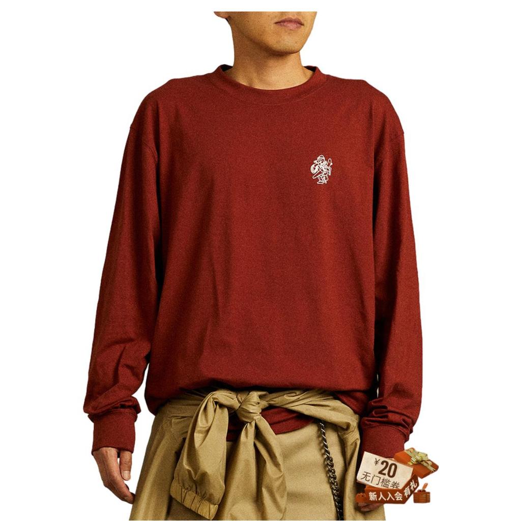 Dickies FW23 Рабочая повседневная футболка с длинным рукавом женские топы Grand-Canyon-Red DK012413