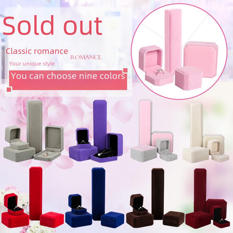 Flannel Jewelry Storage Box for Rings, Bracelets, Earrings, Necklaces, and Pendants