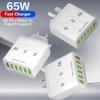 3.1A USB-адаптер для быстрого зарядного устройства для телефона 6 в 1, многофункциональное зарядное устройство для iPhone 13 12 Samsung Xiaomi QC3.0, быстрое зарядное устройство