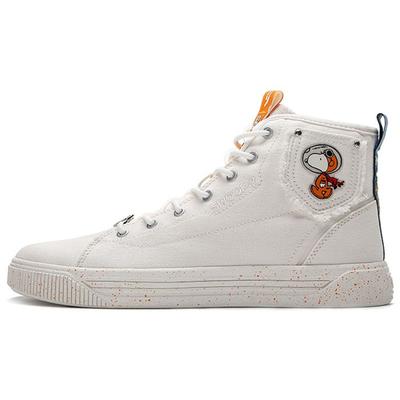 Snoopy X Lifestyle Series Прочные дышащие высокие кроссовки мужские кроссовки цвета слоновой кости и белого 912138604-1