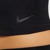 Nike Однотонный облегающий кроп-топ без рукавов Женские топы Черный HV3654-010