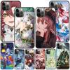 Case For Apple Iphone 11 13 12 Mini 14 Pro Max Xr 7 8 +Se 2020 Xs 6 6s Plus 5 5s Black Silicone Phone Cover Genshin Impact