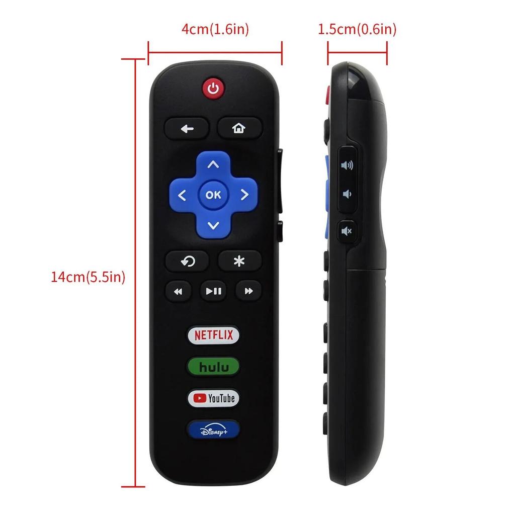 New Replacement Remote Control Fit for All Roku TV, Compatible for TCL Roku/Hisense Roku/Sharp (Not for Stick, Box or Speaker)