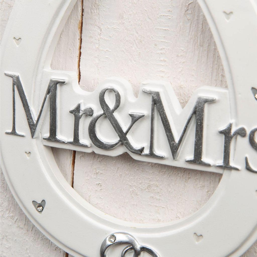 Amore Mr & Mrs Resin Wedding Plaque