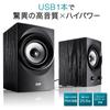 Sanwa Supply High Power USB Speaker Output Усилитель басов Пассивный радиатор Черный 25.6W MM-SPU9BK