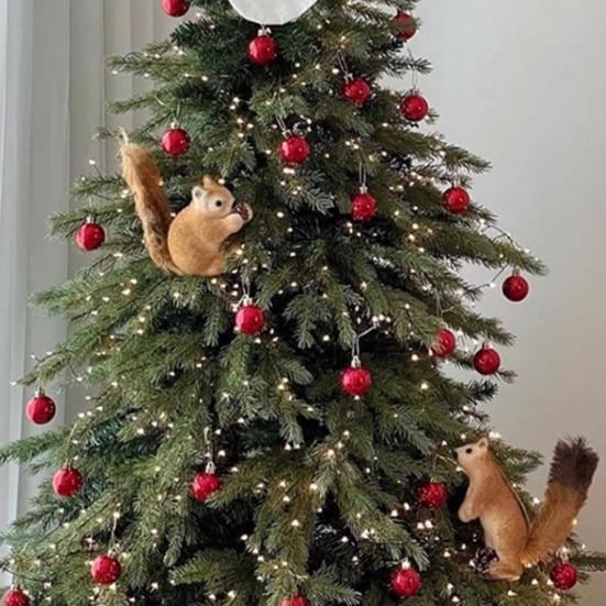 Фигурка белки из пенопласта, легкое украшение в виде белки, реалистичное украшение в виде белки для рождественской елки