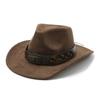 Suede Western Cowboy Hat Wool Felt Hat Men'S And Women'S Jazz Hat British Felt Hat