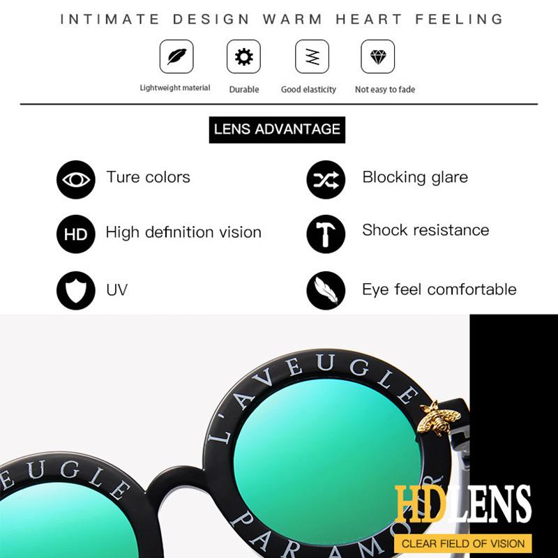 Винтажные популярные детские высококачественные детские горячая распродажа круглые солнцезащитные очки в стиле стимпанк очки Bee Oculos для мальчиков роскошные солнцезащитные очки для девочек уникальные