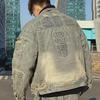 Unisex Retro Heavy Denim Motorcycle Jacket - Trendy High Street Casual Style
