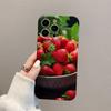 Свежая красная клубника для чехла IPhone 15 Пленка 14 Promax для чехла Apple Телефон Защитная крышка