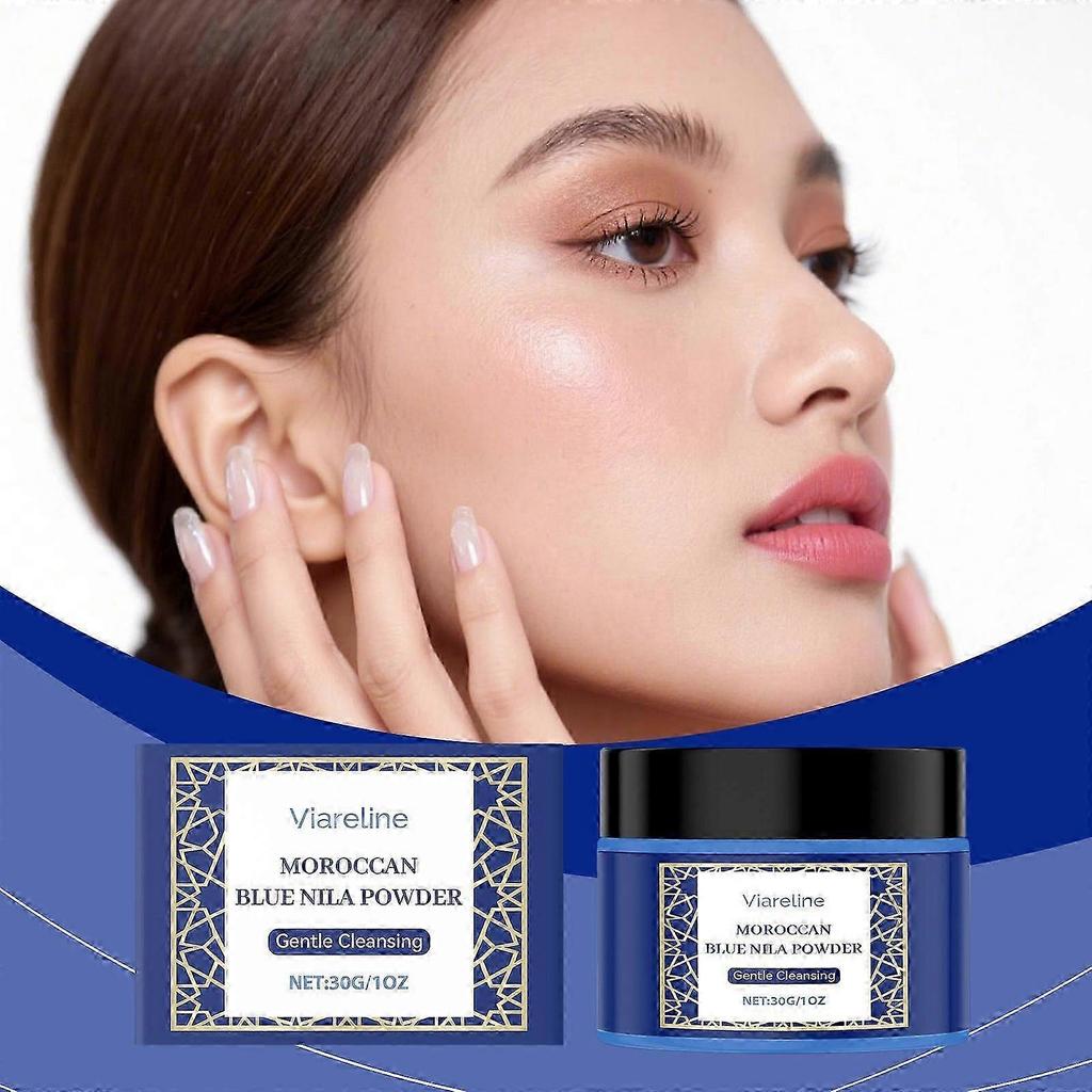 Moroccan Nila Powder for Skin, Moroccan Nila Facial Mask, Brightening & Skin Smoothing Clay Mask with Indigo Powder, Nila Powder for Skin Nourished