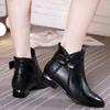 2024 Autumn Winter Women's PU Short Boots Ladies Fashion Bow Side Zipper Middle Warm Casual Elegant Suede Ankle Boots Plus Size
