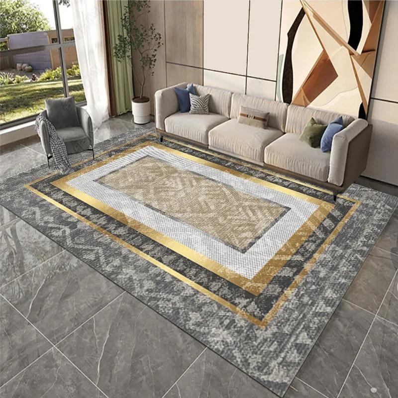 Геометрический принт Ковер для спальни для домашнего декора Гостиная Прихожая Кухня Нескользящие напольные коврики Ковер для зоны дивана и журнального столика в отеле