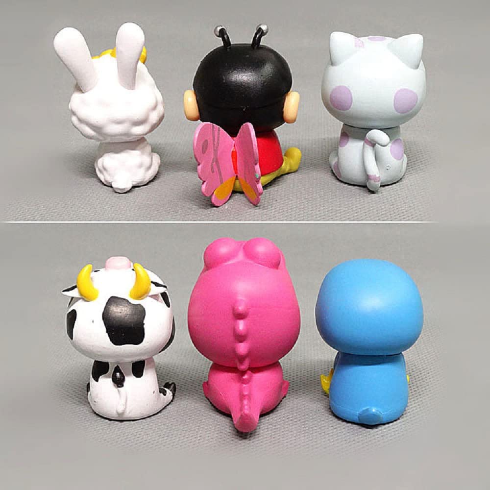 Denyeet Decoration Animation Crayon Cute Center Console Doll Figure Crayon 6 Piece Set Crayon Car Interior Accessories Shin-chan Shin-chan Shin-chan