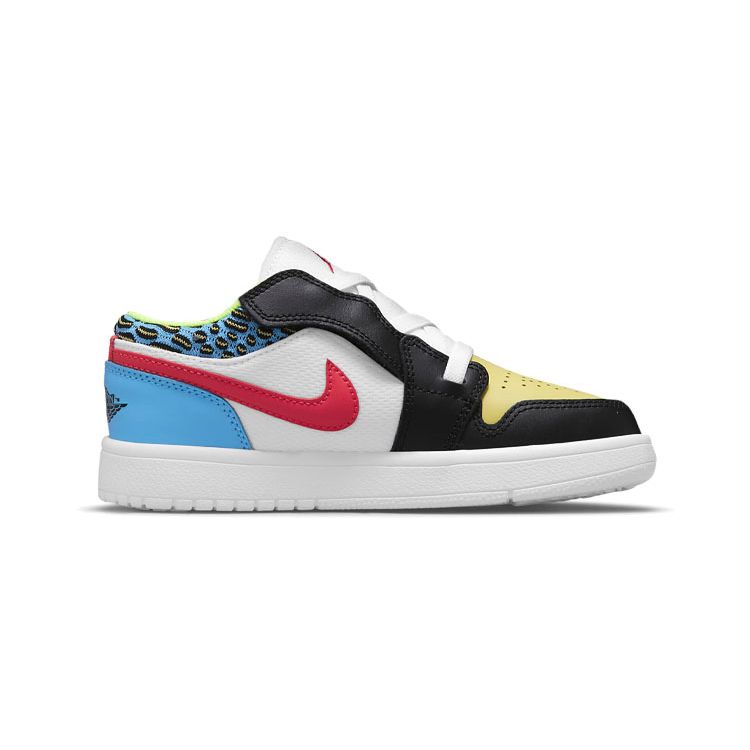 Air Jordan 1 Low PS Фанки Паттернс Черно-белый Coast Light Fusion Red DH5929-006