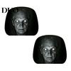Eye-catching Party Driving Gear 2Pcs Ghost Face Car Headrest Covers, Halloween Horror Seat Decorations, Durable Sweat-proof Wraps