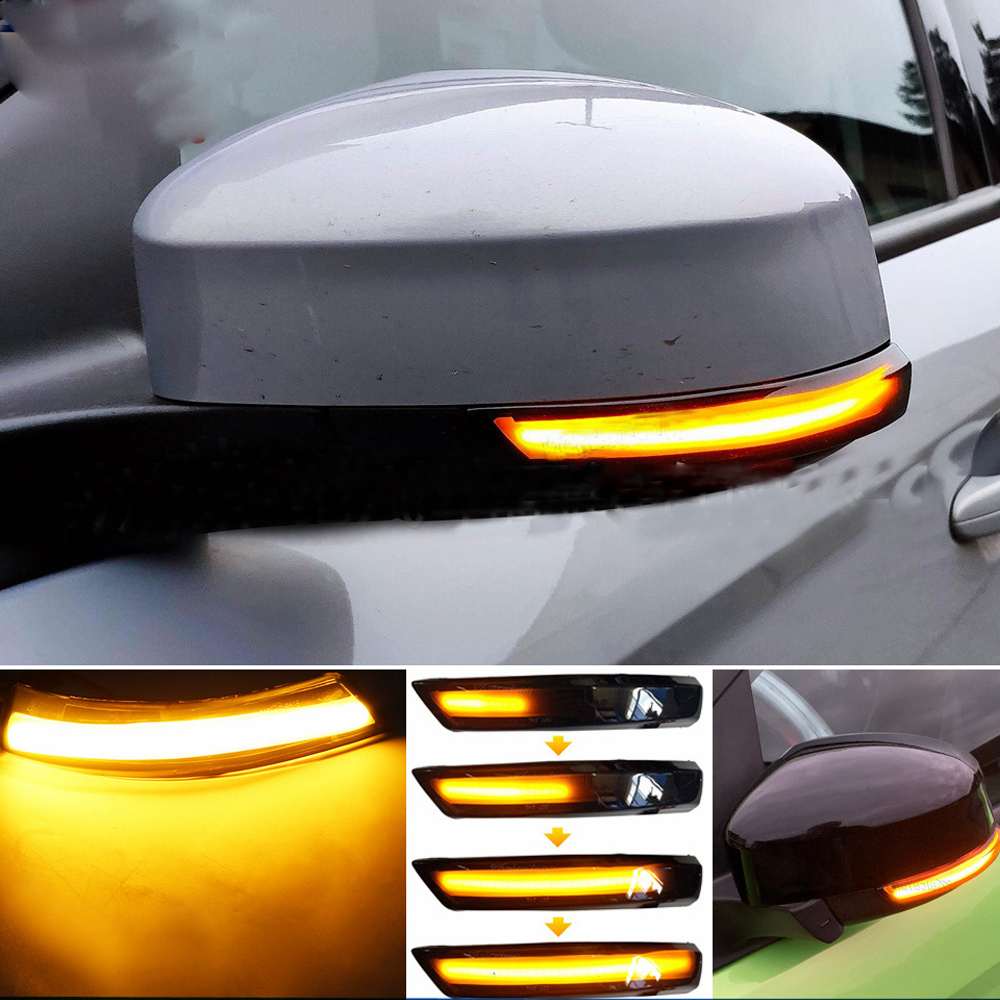 Динамический указатель поворота, светодиодное боковое зеркало заднего вида, последовательный индикатор, мигалка для Ford Focus 2 3 Mk2 Mk3 Mondeo Mk4 EU