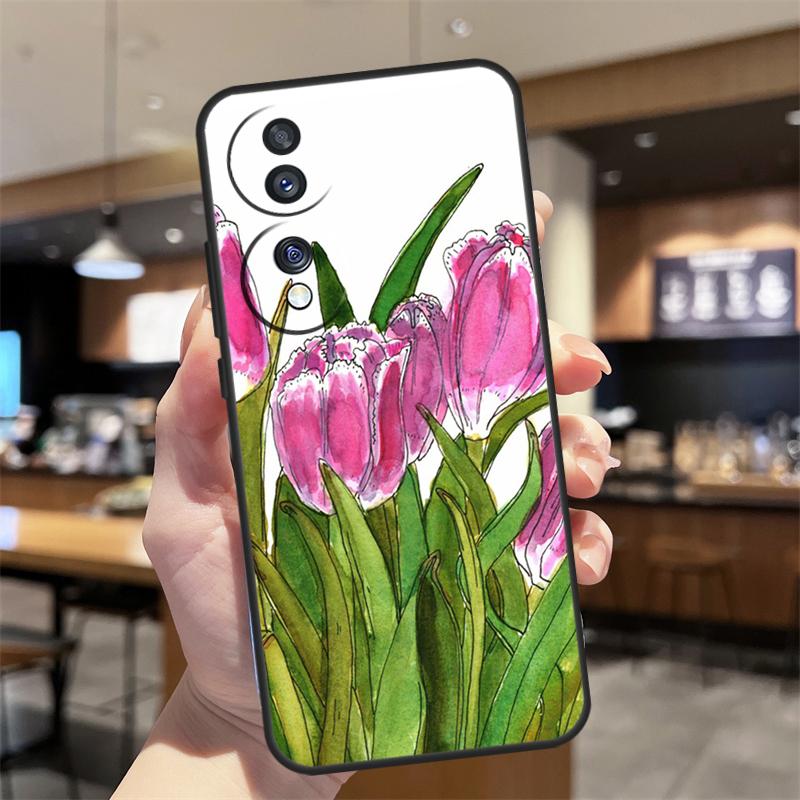 Цветы Тюльпаны Весенний Чехол Для Honor Magic 5 6 7 8 Pro Honor 200 400 50 70 90 Lite X8b X8c X9b X9c X9d Win RT Чехол