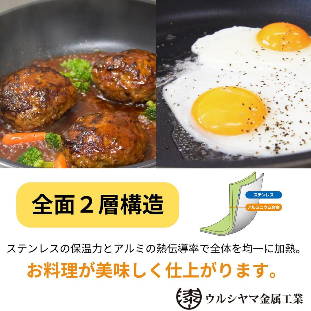 Urushiyama Metal Industry Tamagoyaki 19x14 см с короткой ручкой и легкой конструкцией для удобства использования. Совместимое с тефлоновым платиновым покрытием. Полная структура.