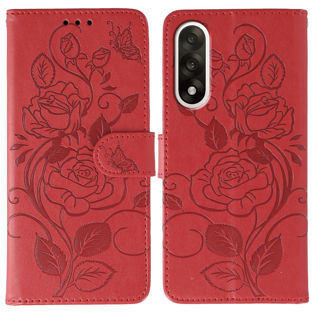 For OnePlus Ace 5 Ultra 5G/Nord 5 5G Case Wallet Stand Imprinted Rose Butterfly PU Leather Phone Cover