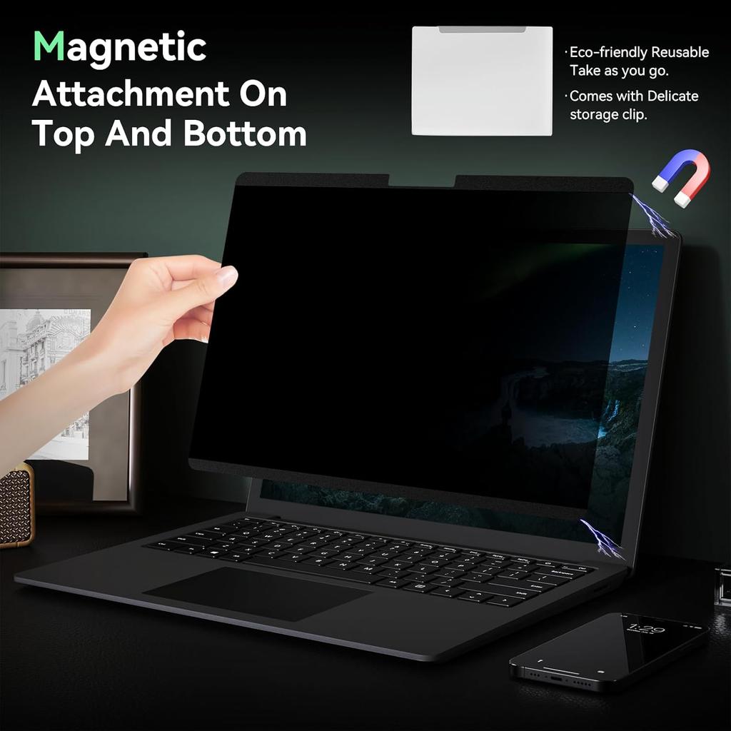 Магнитная защитная пленка для экрана Microsoft Surface Pro 7+/7/6/5/4/3-12.3 дюйма, многоразовая защитная пленка для экрана Surface Pro 7, Surface Pro 8, 9, 10, 11