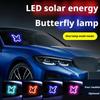Wireless Car Atmosphere Breathing Lamp Cute Butterfly Ambient Light With Suction Cup Solar Powered USB Charging Neon Light