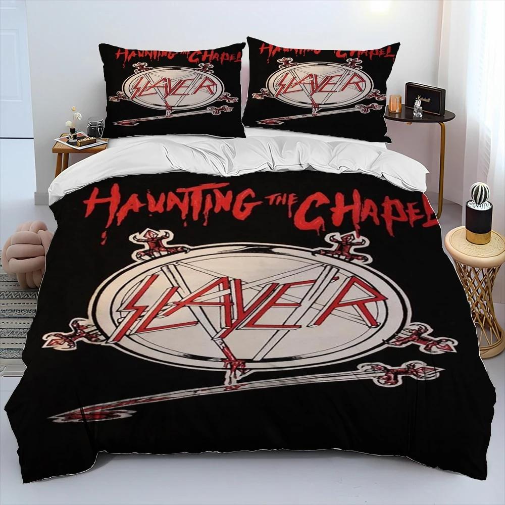 Slayer Heavy Metal Band Music Одеяло Постельное белье, пододеяльник Постельный комплект Одеяло Чехол Наволочка, King Queen Size Постельное белье Детский