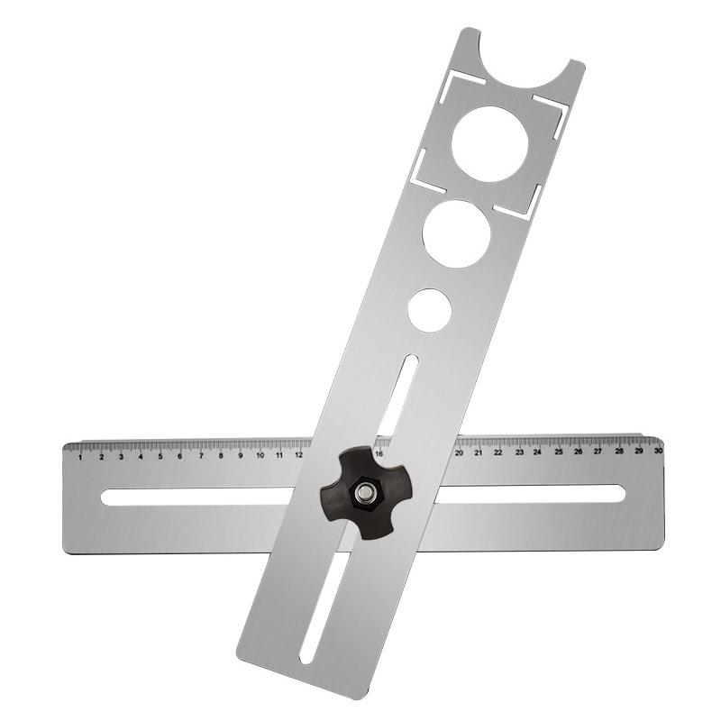 1 Set Construction Tool Adjustable Tile Locator To Wall Marking Position Ruler Ceramic Hole Cutter Tile Drill Marble Opener