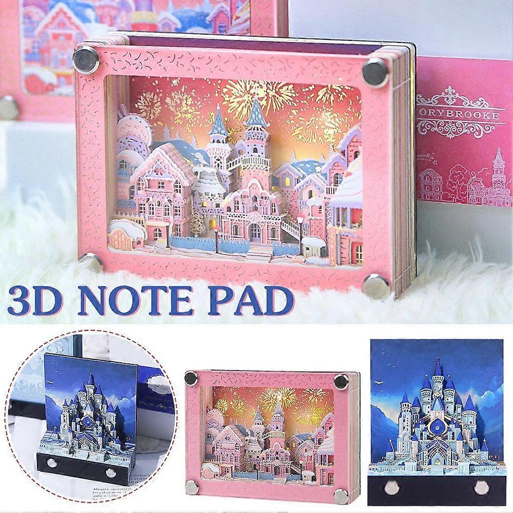 3D Notepad Castle Memo Pad Paper Notes Kawaii Desk Accessories Birthday Gift